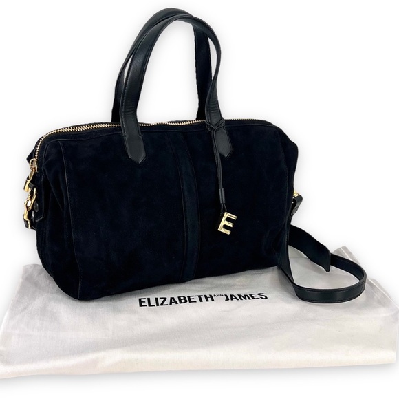 Elizabeth and James Bags Elizabeth James Scott Duffle Black Suede